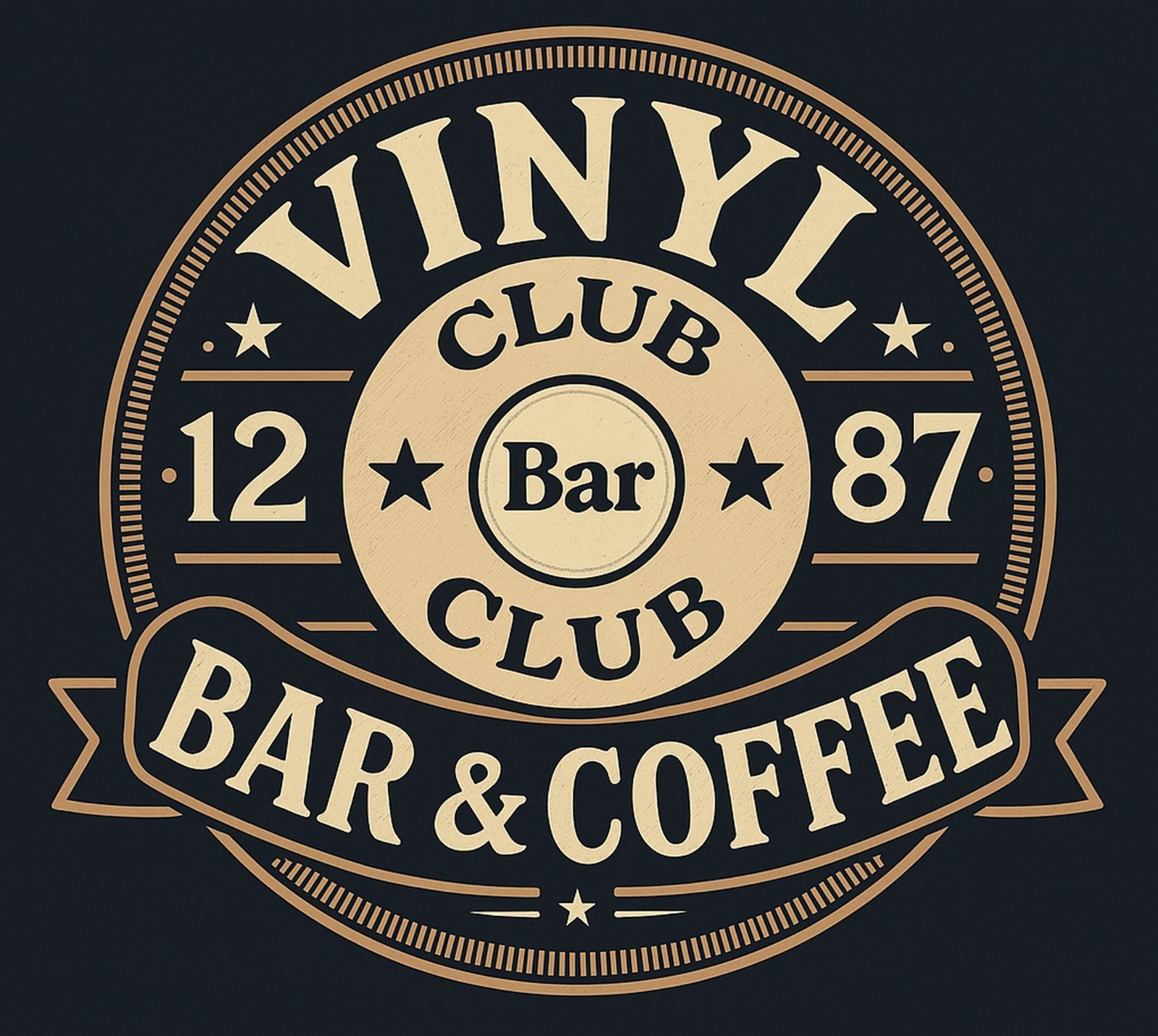 Vinyl Club Bar & Coffee Logo